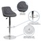 Emma and Oliver 2 Pack Contemporary Vinyl Bucket Seat Adjustable Height Barstool with Diamond Pattern Back and Chrome Base